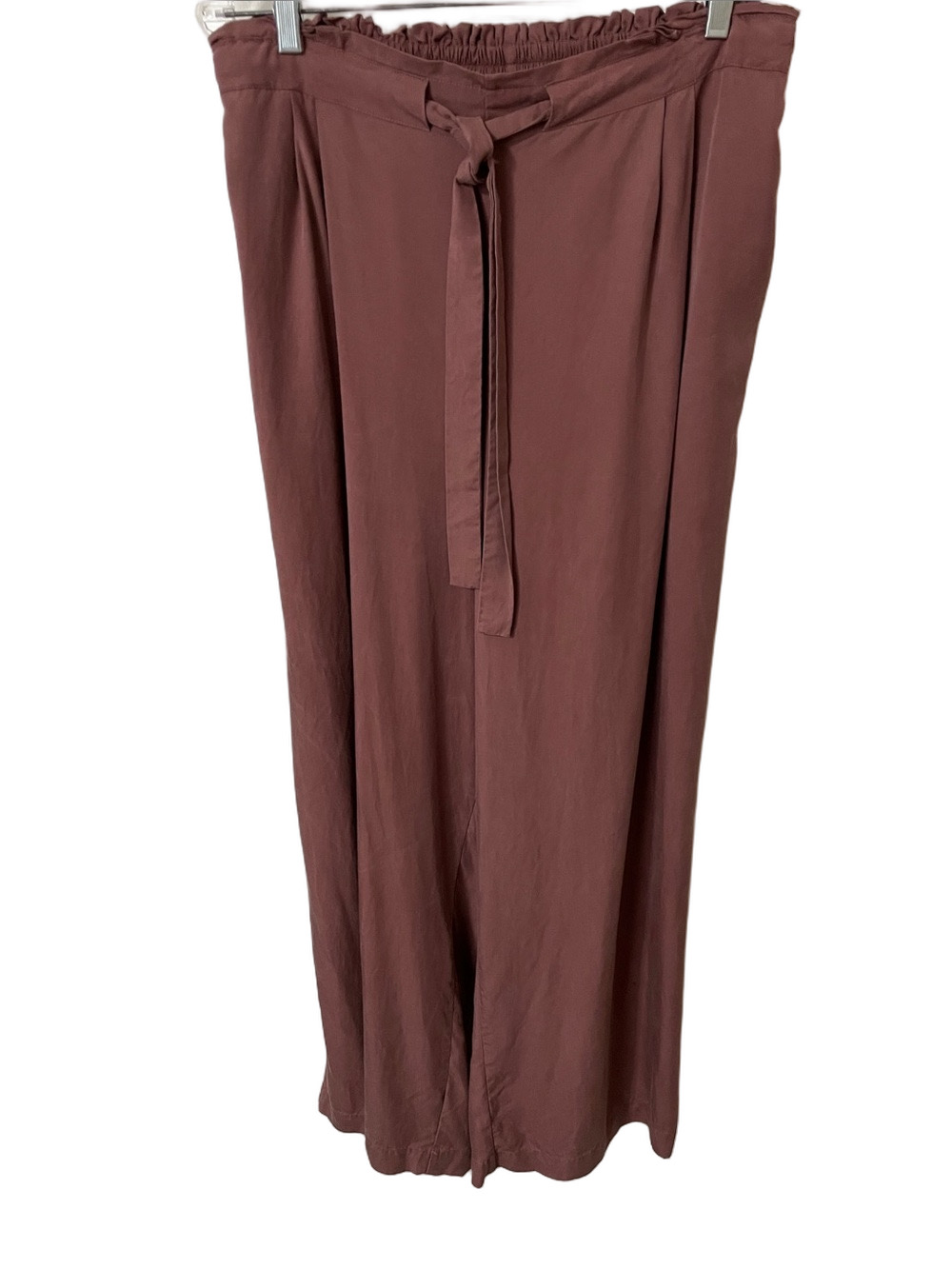 Nettle’s Tale Tencel Dusty Rose Wide Leg Tie-Waist Pants Size Large